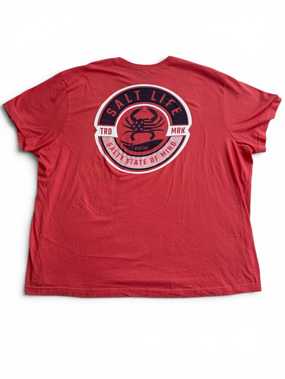 Salt Life “Buoyant Crab” Graphic T-Shirt - Coral - Men’s Size 3XL